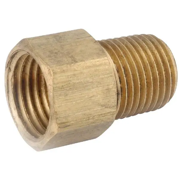 Anderson Metals 3/8 Inch x 3/8 Inch Brass Inverted Flare Connector, 5 per case, 54348-0606