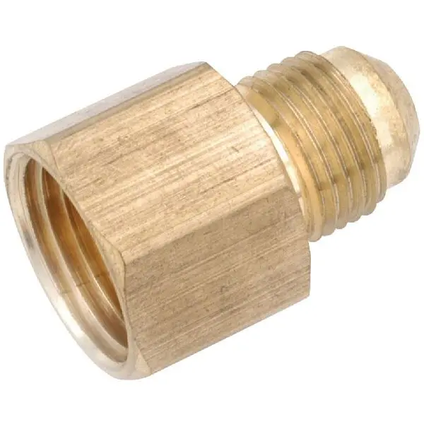 Anderson Metals 1/4 Inch x 1/4 Inch Brass Low Lead Female Flare Connector, 10 per case, 754046-0404
