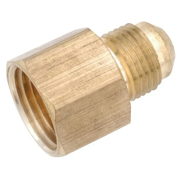 Anderson Metals 1/2 Inch x 1/4 Inch Brass Low Lead Female Flare Connector, 754046-0804
