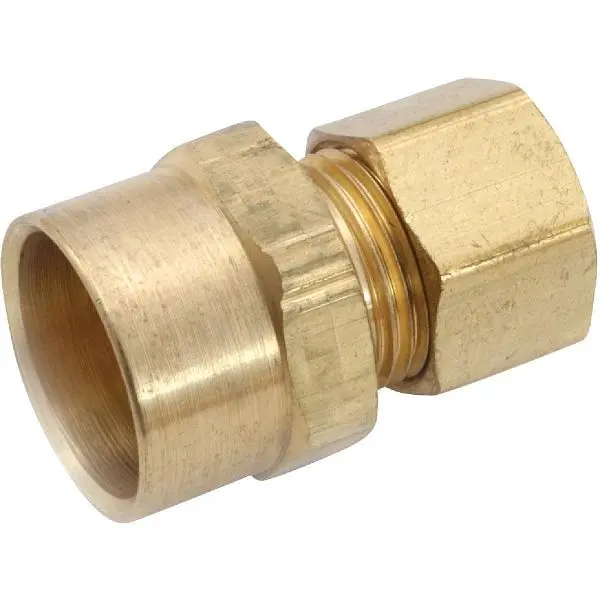 Anderson Metals 5/8 Inch x 3/8 Inch Brass Sweat Modifyer, 5 per case, 750086-0610