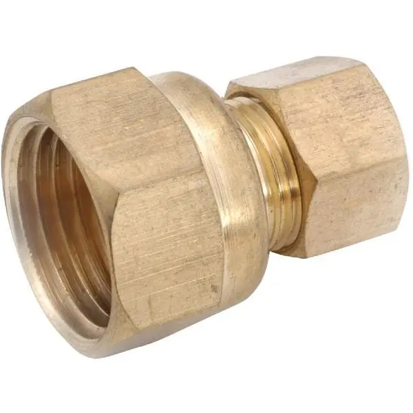 Anderson Metals 3/8 Inch x 1/4 Inch Brass Union Compression Modifyer, 10 per case, 750066-0604