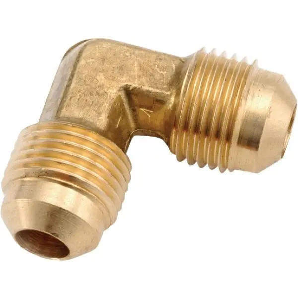 Anderson Metals 5/8 Inch x 5/8 Inch 90 Degrees 2-Way Flare Brass Elbow, 1/4 Bend, 754055-10