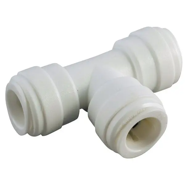 Anderson Metals 3/8 Inch x 3/8 Inch x 3/8 Inch Push- Delrin Pipe Tee, 53064-06