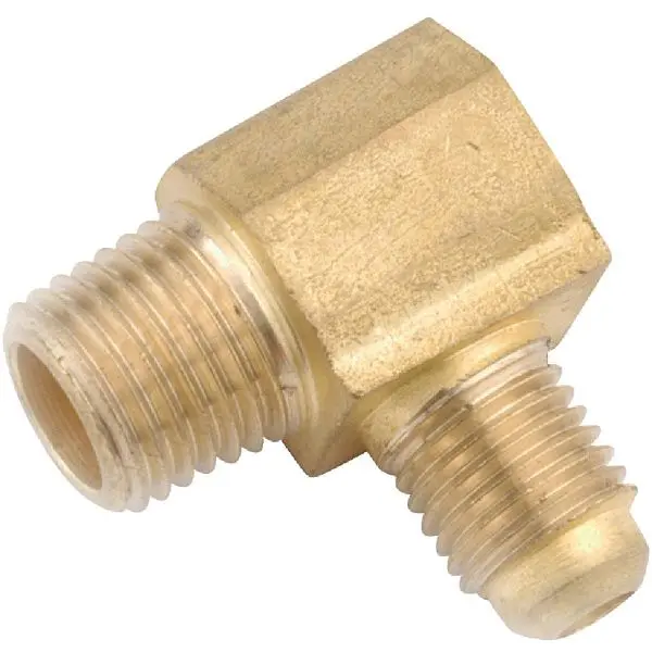 Anderson Metals 5/8 Inch x 1/2 Inch Male 90 Degrees Flare Bronze Socket Weld Elbow, 1/4 Bend, 754049-1008