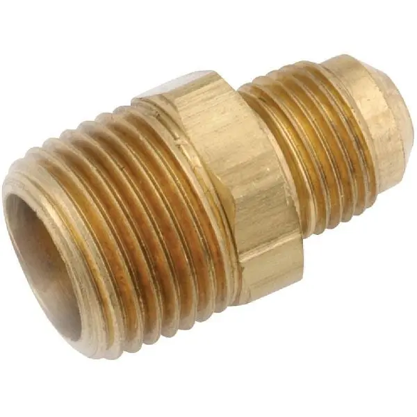 Anderson Metals 3/8 Inch x 1/8 Inch Naval Brass Male Flare Connector, 10 per case, 754048-0602