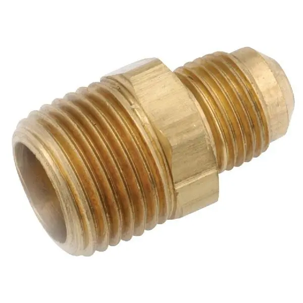 Anderson Metals 5/8 Inch x 3/8 Inch Naval Brass Male Flare Connector, 5 per case, 754048-1006