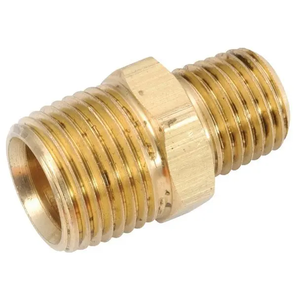 Anderson Metals 3/4 Inch x 1/2 Inch Reducing Hex Red Copper Alloy Pipe Connector, 756123-1208