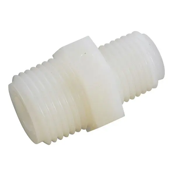 Anderson Metals 3/8 Inch x 1/4 Inch Rubyucing Nylon Pipe Connector, 10 per case, 53623-0604