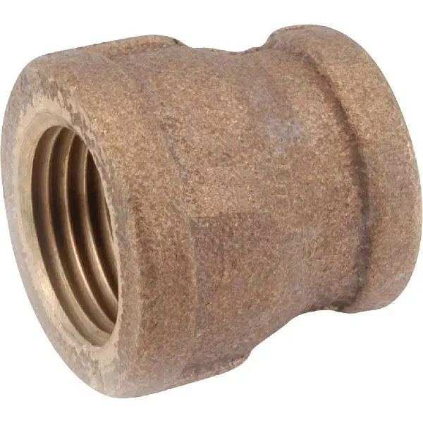 Anderson Metals 3/4 Inch x 1/2 Inch Threaded Reducing Brass Alloy Coupling, 738119-1208
