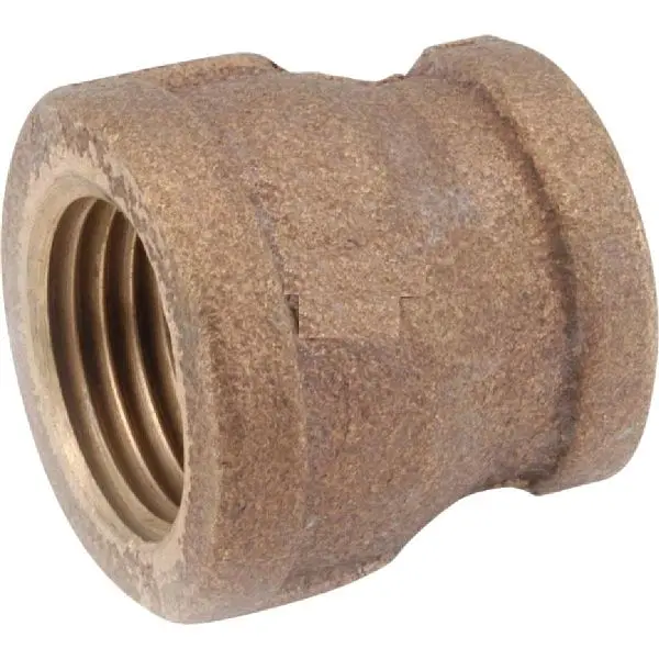 Anderson Metals 1 Inch x 1/2 Inch Threaded Reducing Brass Coupling, 738119-1608