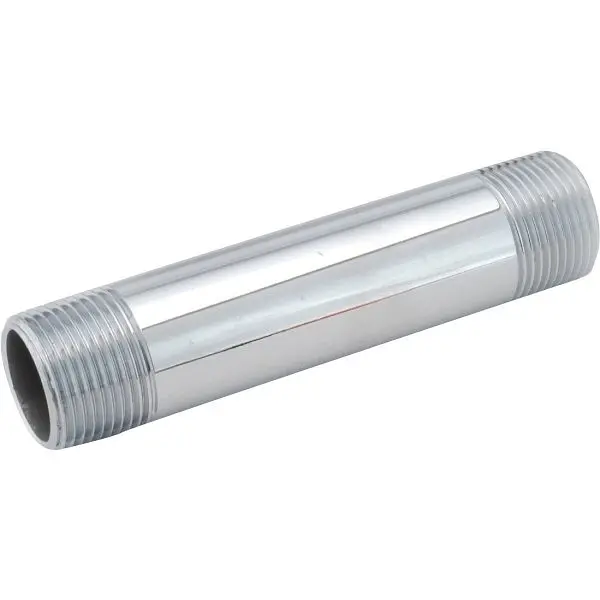 Anderson Metals 1/2 Inch MIP x 4 Inch Brass Chrome Nipple, 38310-0840
