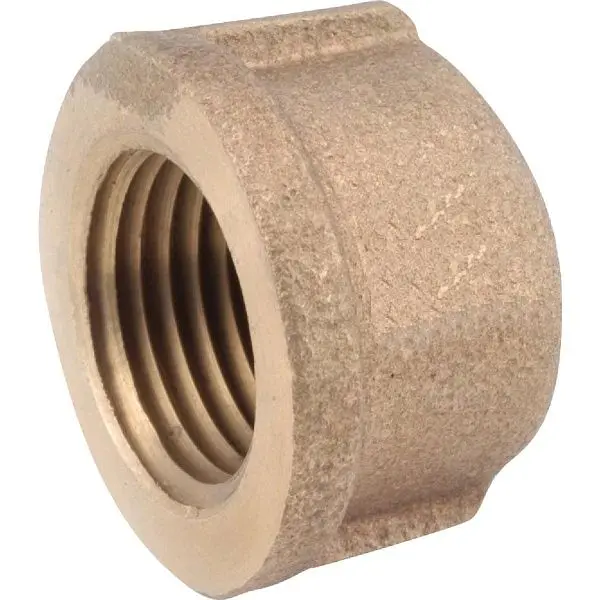 Anderson Metals 1/4 Inch Red Brass Threaded Pipe Cap, 738108-04