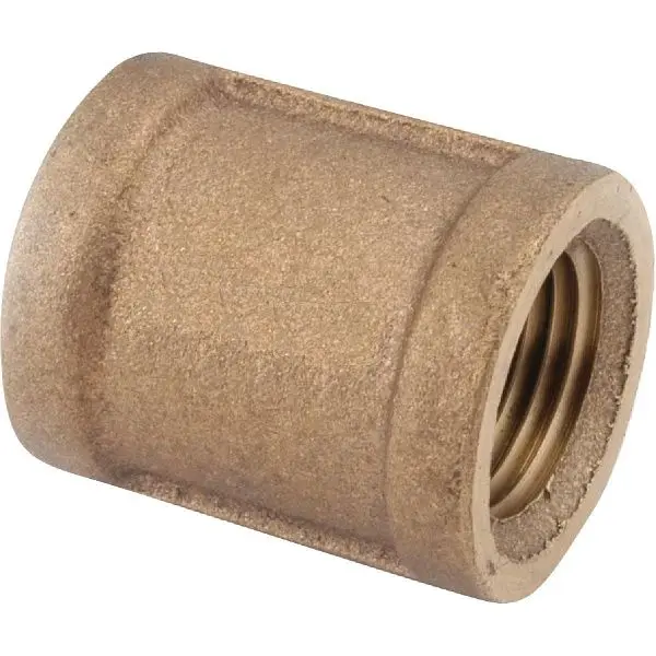 Anderson Metals 1/2 Inch Threaded Red Copper Alloy Reducing Coupling, 738103-08
