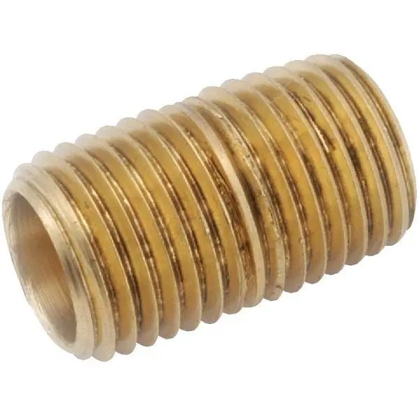 Anderson Oversized Metals 1/4 Inch x Close Red Brass Close Nipple, 736112-04 Anderson Metals
