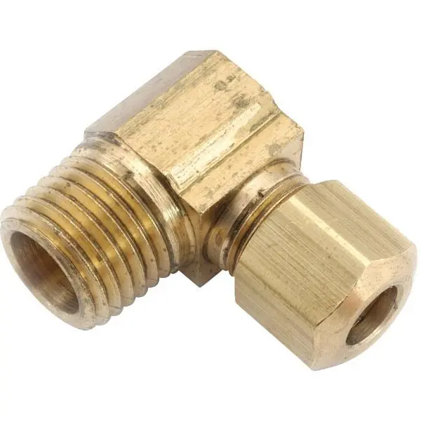 Anderson Rapid Metals 3/8 Inch x 1/2 Inch Male 90 Degrees Compression Brass Threaded Elbow, 1/4 Bend, 750069-0608 Anderson...