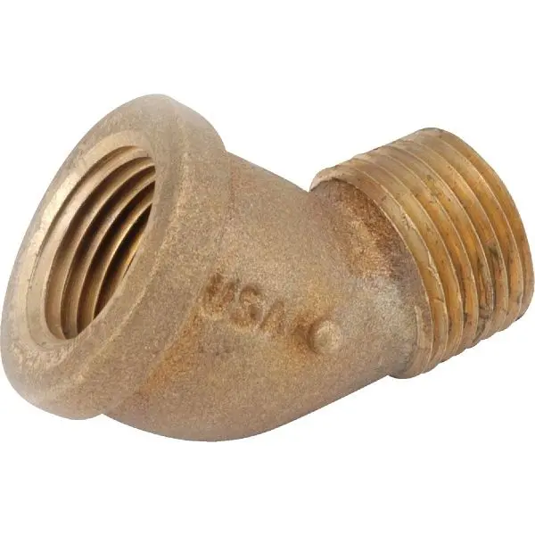 Anderson Versatile Metals 1/4 Inch 45 Degrees Street Red Brass Elbow, 1/8 Bend, 738124-04 Anderson Metals