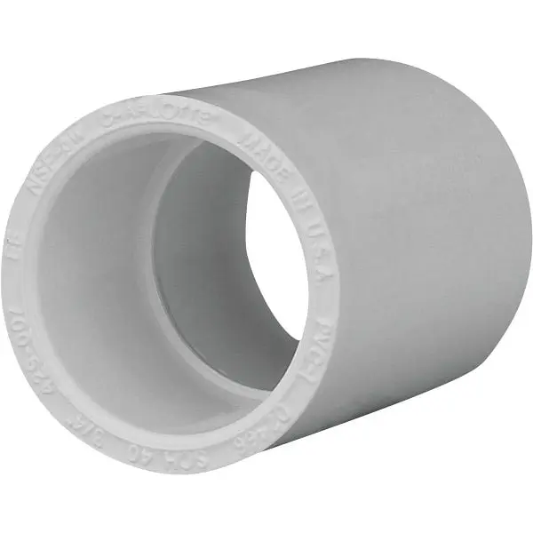 Charlotte Bright Pipe 3/4 Inch Schedule 40 PVC Coupling, 25 per case, PVC 02100 0800HA Charlotte Pipe