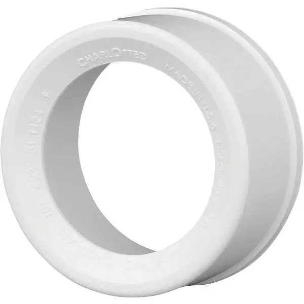 Charlotte Deluxe Pipe 4 Inch SPG x 3 Inch Hub Schedule 40 DWV Crimsonucing PVC Bushing, PVC 00107 1800HA Charlotte Pipe