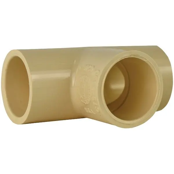 Charlotte Easy Pipe 3/4 Inch x 3/4 Inch x 3/4 Inch Solvent Weldable CPVC Pipe Tee, CTS 02400 0800HA Charlotte Pipe