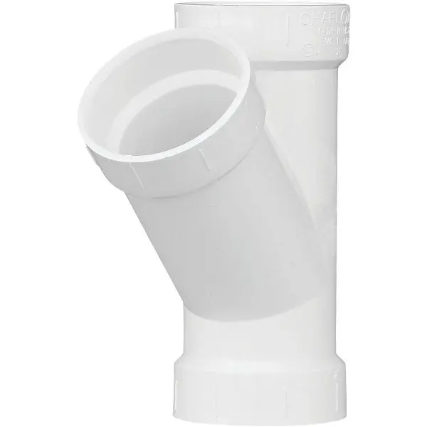 Charlotte Enhanced Pipe 2 Inch Schedule 40 DWV Hub PVC Wye, PVC 00600 1000HA Charlotte Pipe