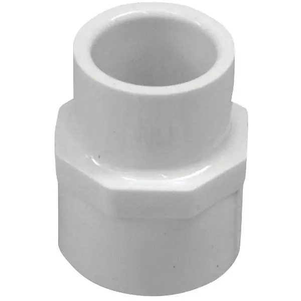 Charlotte Ergonomic Pipe 1/2 Inch x 3/4 Inch Schedule 40 Female PVC Modifyer, PVC 02104 0600HA Charlotte Pipe