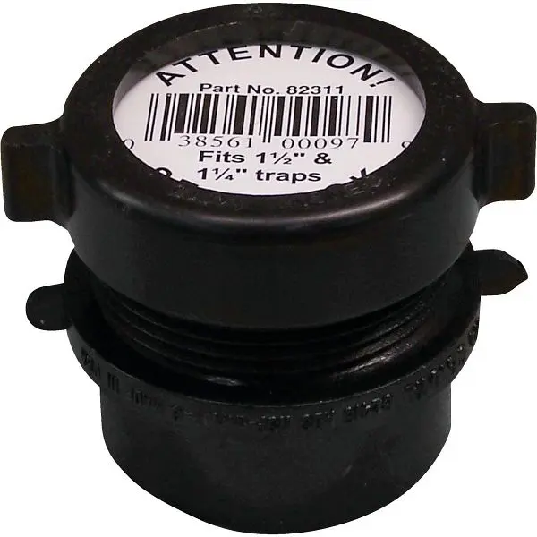 Charlotte Expert Pipe 1-1/2 Inch x 1-1/4 Inch SPG x Tubular Carbon Black ABS Waste Modifyer, ABS 00103R 0600HA Charlotte Pipe
