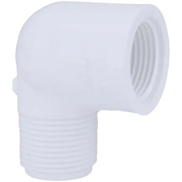 Charlotte Extra-Strong Pipe 3/4 Inch Male x Female Schedule 40 90 Degrees Street PVC Elbow (1/4 Bend), PVC 02307 0800HA Ch...