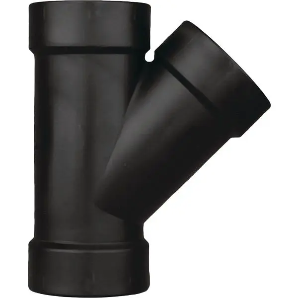 Charlotte Grooved Pipe 2 Inch Hub x Hub x Hub ABS Wye, ABS 00600 0800HA Charlotte Pipe