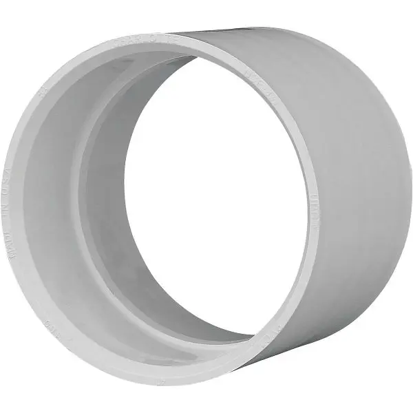 Charlotte Heavy-Duty Pipe 4 Inch Hub Schedule 40 DWV PVC Coupling, PVC 00100 1400HA Charlotte Pipe