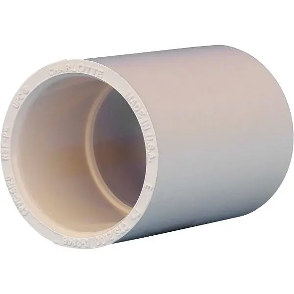 Charlotte Large Pipe 3/4 Inch x 1/2 Inch Reducing CPVC Grooved Coupling Stop, CTS 02100 1800HA Charlotte Pipe