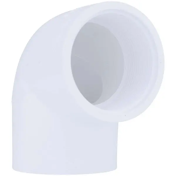 Charlotte Long-Lasting Pipe 2 Inch Slip x 2 Inch Female Schedule 40 90 Degrees PVC Elbow (1/4 Bend), PVC 02301 1600HA Char...