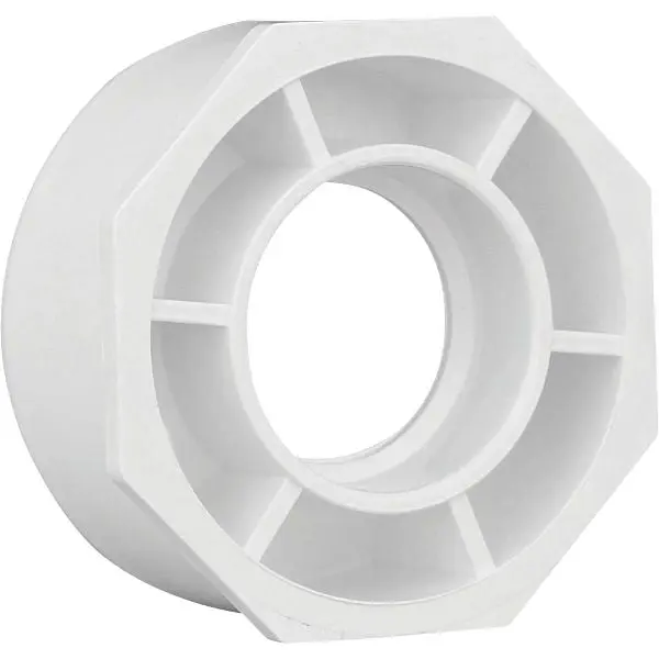 Charlotte Maximum-Strength Pipe 4 Inch SPG x 2 Inch Hub Schedule 40 DWV Reducing PVC Bushing, PVC 00107 1600HA Charlotte Pipe