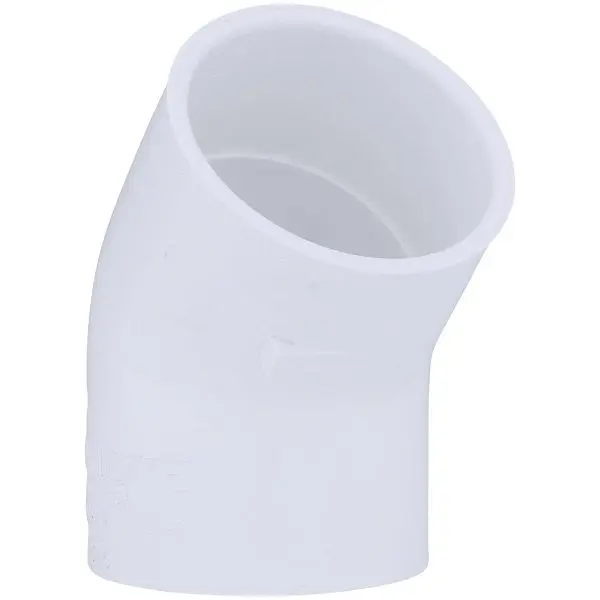 Charlotte Multi-Purpose Pipe 2-1/2 Inch Slip x Slip Schedule 40 45 Degrees PVC 90 Degree Elbow (1/8 Bend), PVC 02309 1700H...