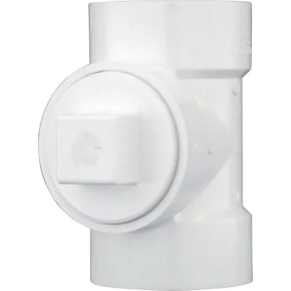 Charlotte Multi-Purpose Pipe 3 Inch Test PVC Cross Tee Toe Saver Plug, PVC 00444X 1000HA Charlotte Pipe