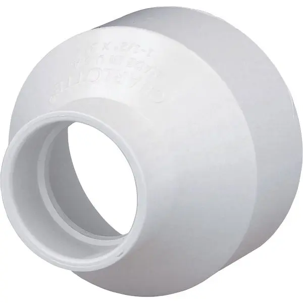 Charlotte Next-Generation Pipe 3 Inch Hub x 1-1/2 Inch Hub Schedule 40 DWV Reducing PVC Full Coupling, PVC 00102 0800HA Ch...