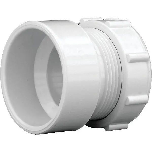 Charlotte Pipe 1-1/2 Inch x 1-1/2 Inch or 1-1/4 Inch Hub x Tubular PVC Waste Modifyer, PVC 00104R 0600HA