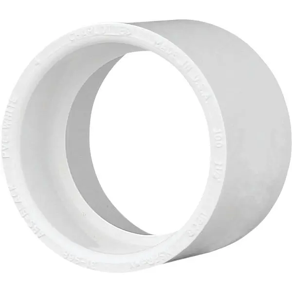 Charlotte Pipe 1-1/2 Inch Hub Schedule 40 DWV PVC Repair Coupling, PVC 00100 0800HA