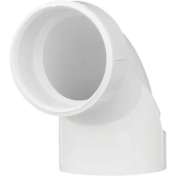Charlotte Pipe 1-1/2 Inch Schedule 40 90 Degrees Sanitary DWV PVC Socket Weld Elbow (1/4 Bend), PVC 00300 0800HA