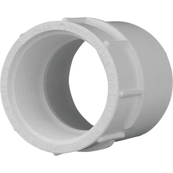 Charlotte Pipe 1-1/2 Inch Schedule 40 Female PVC Modifyer, PVC 02101 1400HA