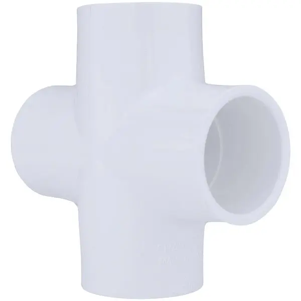 Charlotte Pipe 1-1/4 Inch Schedule 40 Slip PVC Cross, PVC 02410 1000HA