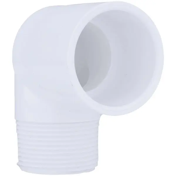 Charlotte Pipe 1-1/4 Inch Slip x Male Schedule 40 90 Degrees Street PVC Pipe Elbow (1/4 Bend), PVC 02306 1200HA