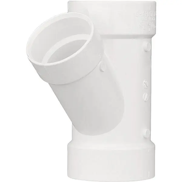 Charlotte Pipe 4 Inch x 1-1/2 Inch Schedule 40 DWV Fire Reducing PVC Wye, PVC 00601 1600HA
