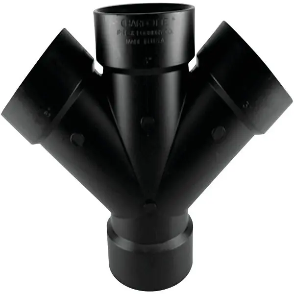 Charlotte Pipe 3 Inch All Hub Double ABS Wye, ABS 00611 1000HA