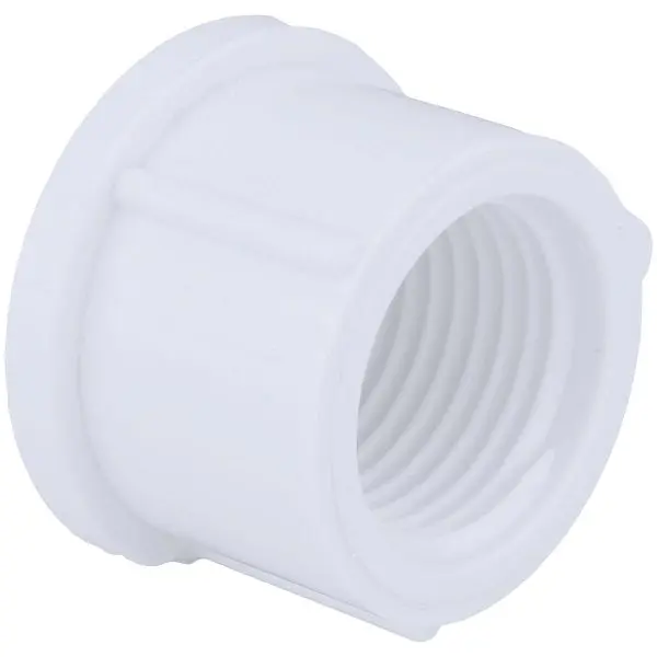 Charlotte Pipe 1 Inch FIP Schedule 40 Screw Threaded PVC Threaded Cap, PVC 02117 1200HA