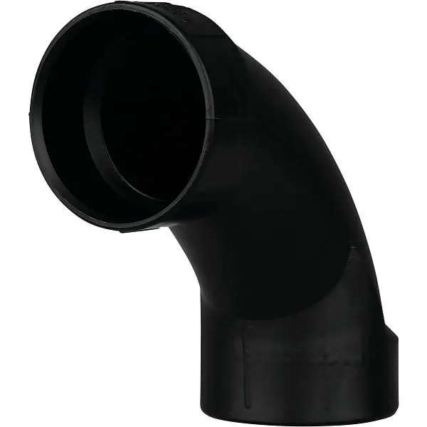 Charlotte Pipe 2 Inch Hub x Hub 90 Degrees Long Sweep ABS Socket Weld Elbow (1/4 Bend), ABS 00304 0800HA