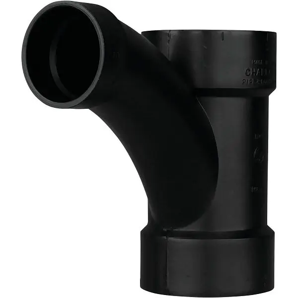 Charlotte Pipe 3 x 3 x 2 Inch Hub x Hub x Hub Crimsonucing Long Turn ABS Wye, ABS 00502 1400HA