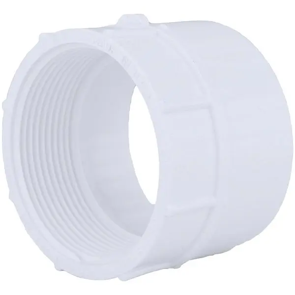 Charlotte Pipe 2 Inch Hub x 2 Inch FPT Schedule 40 DWV PVC Modifyer, PVC 00101 1000HA