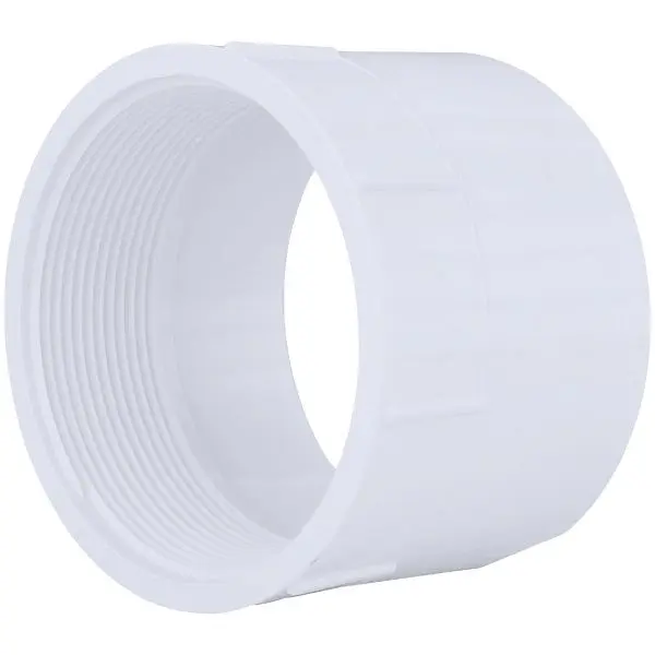 Charlotte Pipe 4 Inch Hub x 4 Inch FPT Schedule 40 DWV PVC Modifyer, PVC 00101 1400HA