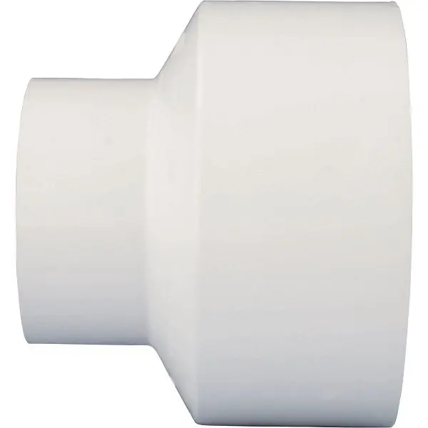 Charlotte Pipe 4 Inch Hub x 2 Inch Hub Schedule 40 DWV Reducing PVC Coupling, PVC 00102 1200HA