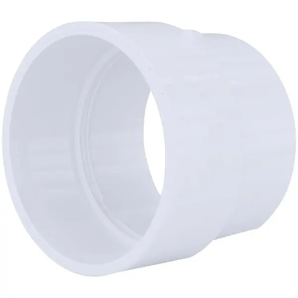 Charlotte Pipe 4 Inch Hub x 4 Inch Hub Schedule 40 DWV PVC Modifyer Half Coupling, PVC 00117 1000HA